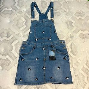 mickey denim pinafore dress! overall dress